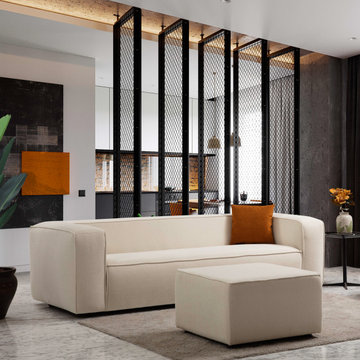 Barcelona Beige Sofa Set
