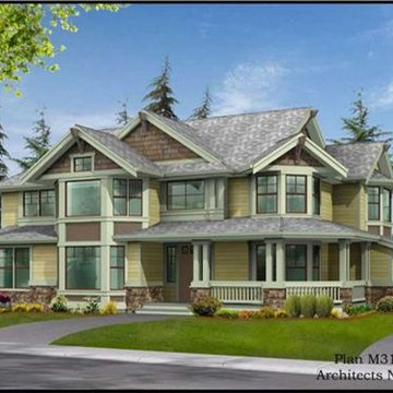 Craftsman Home Exterior Illustration