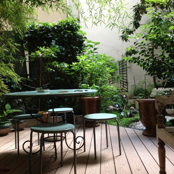 Terrasse en bois composite marron