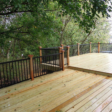 Custom Wood Deck w/Cedar & Aluminum Railing, West Chester, OH area