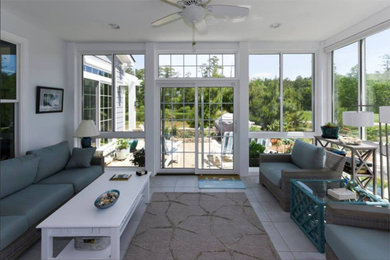Sunroom - coastal sunroom idea in Baltimore