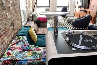 Eclectic living room photo in New York