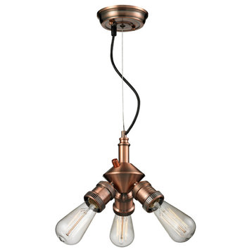 INNOVATIONS LIGHTING 209-AC Bare Bulb 3 Light Mini Chandelier