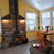 stone with bright walls