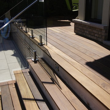 Patio en ipe et cèdre rouge / Ipe and red cedar deck