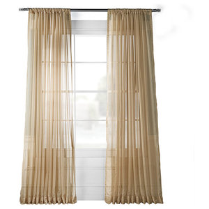 Signature Double Wide White Sheer Curtain Single Panel