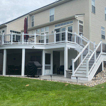 TimberTech Silver Maple Deck with Screened Porch and Patio