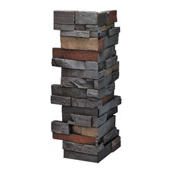 148-EVEREST STACKED DEEP SLATE CORNER 24"H X 6"W X 1"D - Wall Panels