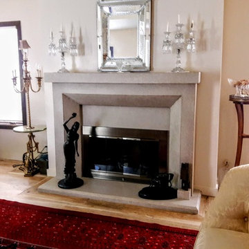 Contemporary Fireplace Mantel with Shelf