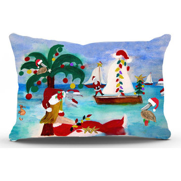 Holiday Pillow Sham, 40"x20", Boat Parade