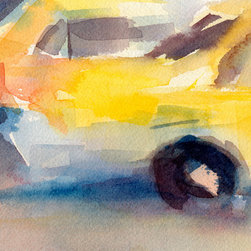 Yellow Taxi Cabs NYC Watercolor - Fine Art Prints