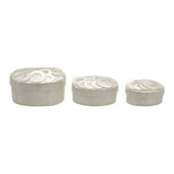 Capiz Nesting Boxes - Set of 3 - Storage And Organization