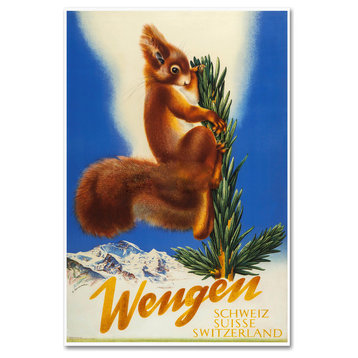 Vintage Apple Collection 'Squirrel' Canvas Art, 16x24