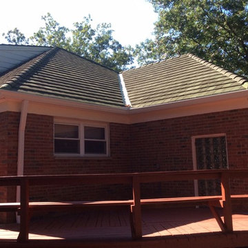 After 6 Inch Gutters and Spouts Shur-Flo Gutter Guards and New Awning Over Rear