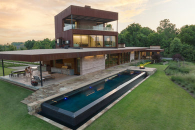 Example of a minimalist home design design in Dallas