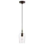 Livex Lighting - Avery 1 Light Mini Pendant, Bronze with Antique Brass Accent - This 1 light Mini Pendant from the Avery collection by Livex Lighting will enhance your home with a perfect mix of form and function. The features include a Bronze with Antique Brass Accent finish applied by experts.