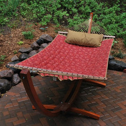 Algoma 12' Arc Stand and Fabric Hammock with Pillow - Hammocks And Swing Chairs