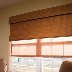 Grass Shades over Solar Roller shades - Window Treatments