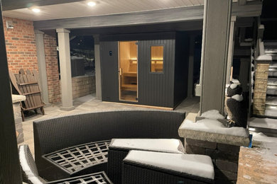 Inspiration for a scandinavian patio remodel in Detroit