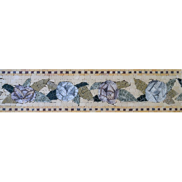Mosaic Tile Patterns, Blue Bells, 6"x12"