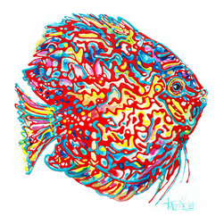 Free Flow Fish | Fish Painting - Paintings