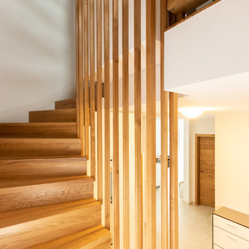 Faltwerktreppe mit integriertem Schrank