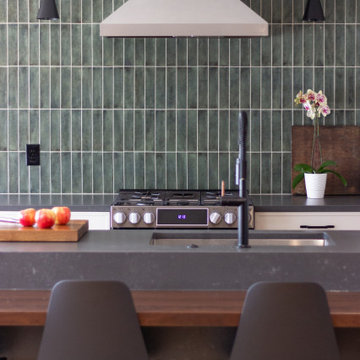 Mixed Materials and Added Functionality for a Mid-Century Modern Remodel