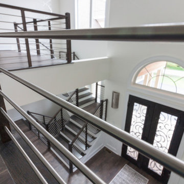 Project #50 | Geometric Staircase with Contrasting Tones