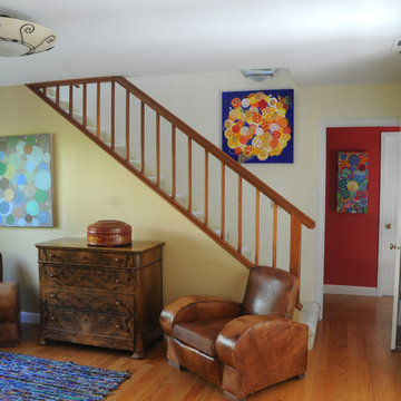 A beautiful two story house in Palo Alto, with Cathedral living room