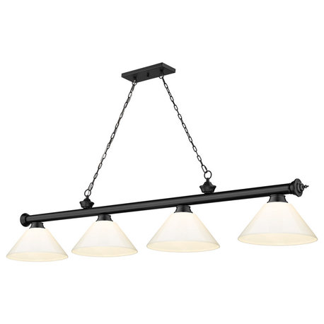 Cordon 4-Light Linear Pendant Light In Matte Black