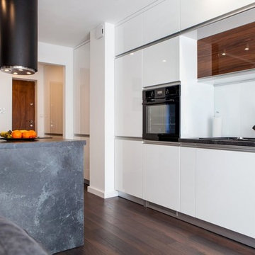 High Gloss Doors with Aluminum Integrated Handle