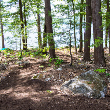 Natural Steps, Mulched path, Patio, and Flower beds!