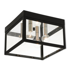 4 Light Outdoor Ceiling Mount, Black