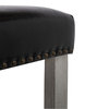 WestinTrends 24" Upholstered Backless Saddle Seat Counter Height Stool, Black