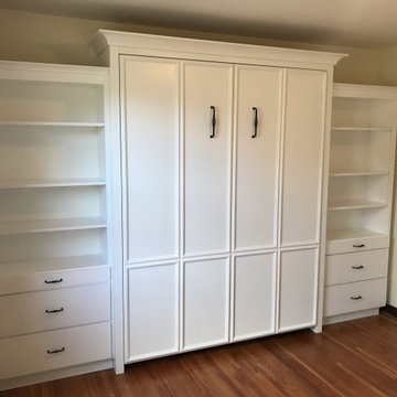 Nashville Murphy Beds Vertical Queen Murphy Bed with Side Cabinets & Shelving