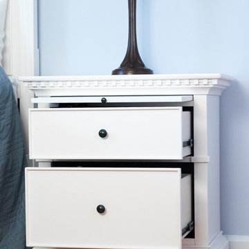 Storage Nightstand with Grecian Dentil Trim