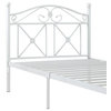 Roseberry Kids Farmhouse Metal Twin Bed with Lattice Work Header in White