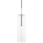 Mitzi by Hudson Valley Lighting - Belinda 1-Light 18" Pendant, Polished Nickel, Clear Glass - Features: