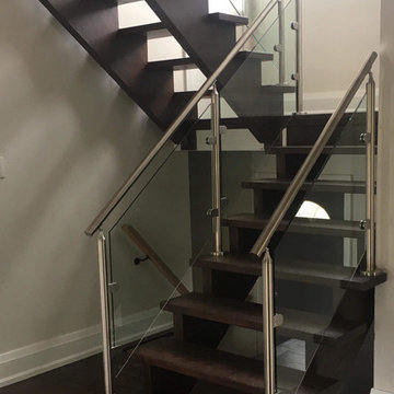 Recent Glass railings and modern stairs