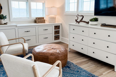 Example of a beach style bedroom design in Philadelphia