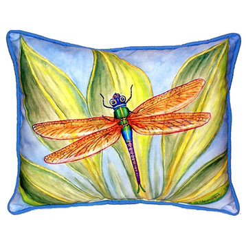 Betsy Drake Dragonfly Extra Large 20 X 24 Indoor / Outdoor Pillow