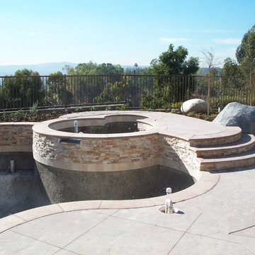 The pool is almost complete awaiting a mini pebble finish