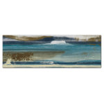 DDCG - "Cobalt Sea View" Canvas Wall Art, 60"x20" - This 60x20 premium gallery wrapped canvas features a stylized take on  sea and sand.  The wall art is printed on professional grade tightly woven canvas with a durable construction, finished backing, and is built ready to hang. The result is a remarkable piece of wall art that will add elegance and style to any room.