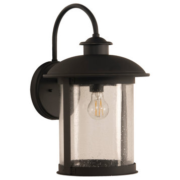 O'Fallon Large 1 Light Outdoor Lantern, Dark Bronze Gilded