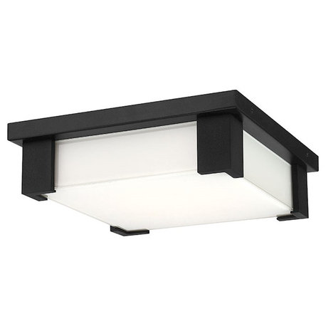 Eurofase Thornhill Outdoor LED Flushmount, Black/White