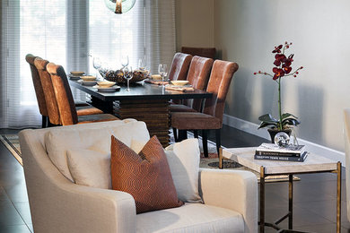 Inspiration for a contemporary dining room remodel in Las Vegas