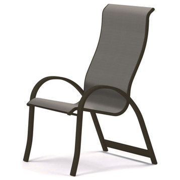 Aruba II Sling Supreme Height Arm Chair, Textured White/Red, Textured Beachwood