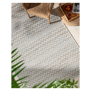 Crete Machine Woven Rug, Ivory, 5' x 7', 7'6