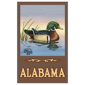 Dave Bartholet Alabama Wood Duck Art Print, 12"x18"