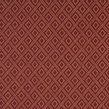 Dark Red And Gold Diamond Heavy Duty Crypton Fabric By The Yard